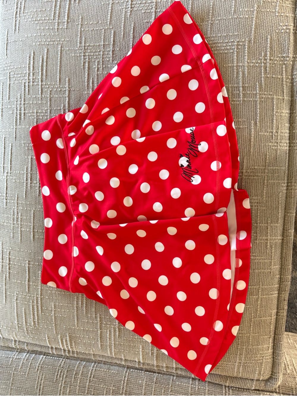 Disney Red and White Polka Dot Minnie Skirt NWOT